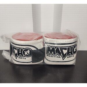 new vintage MACHO mma boxing martial arts RED karate hand wraps mexican 1 pair